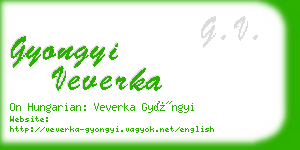 gyongyi veverka business card